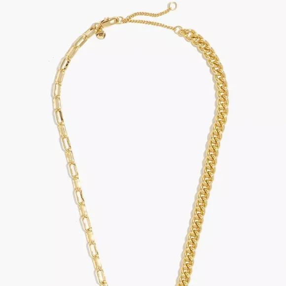 Madewell NWT Shiny Mixed Chain Choker Necklace - Picture 6 of 8